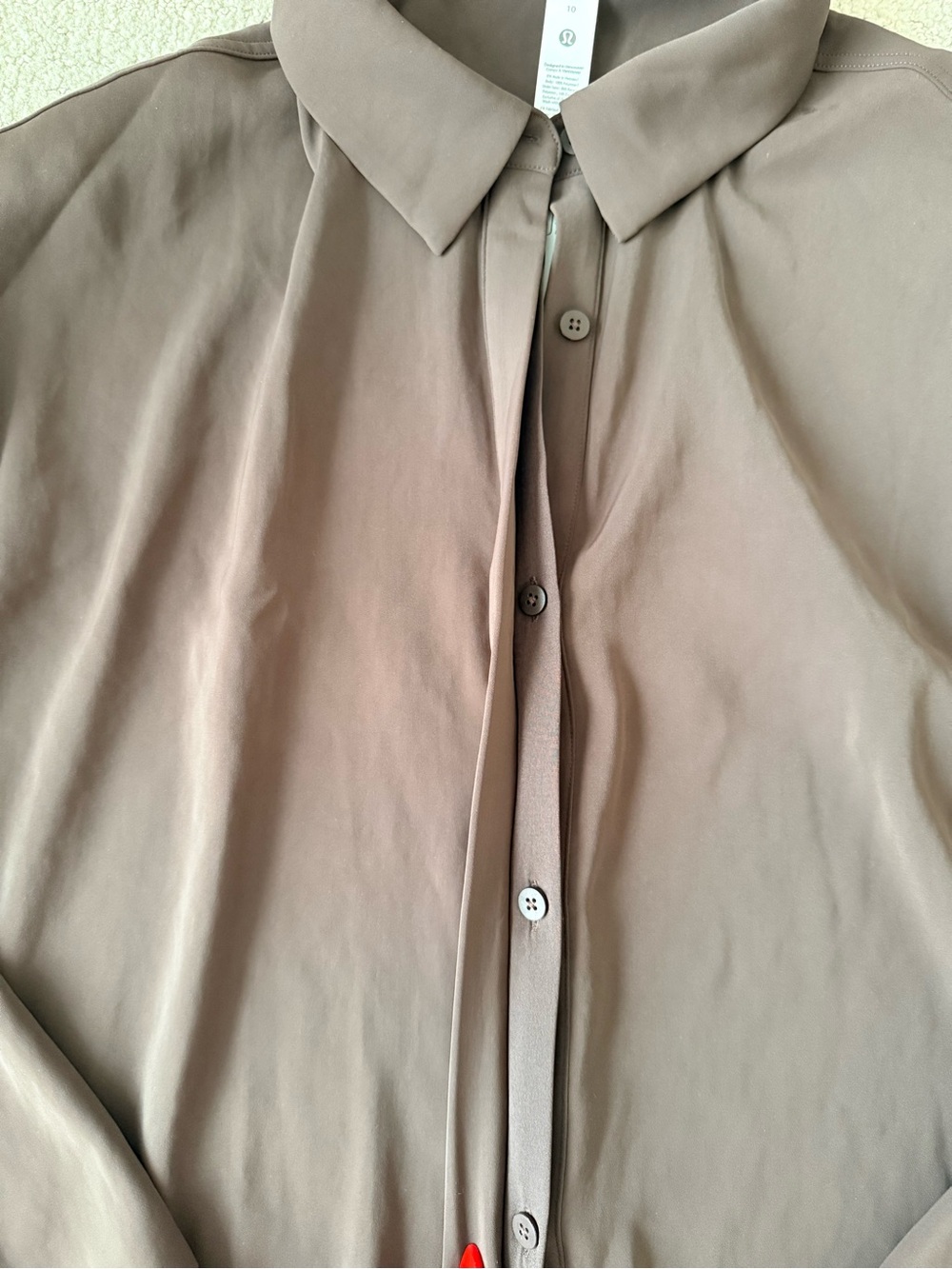 lululemon athletica Brown Button-Down Long Sleeve Shirt - Picture 2 of 4